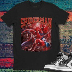 Spiderman Marvel Avenger Poster Unisex Black T Shirt